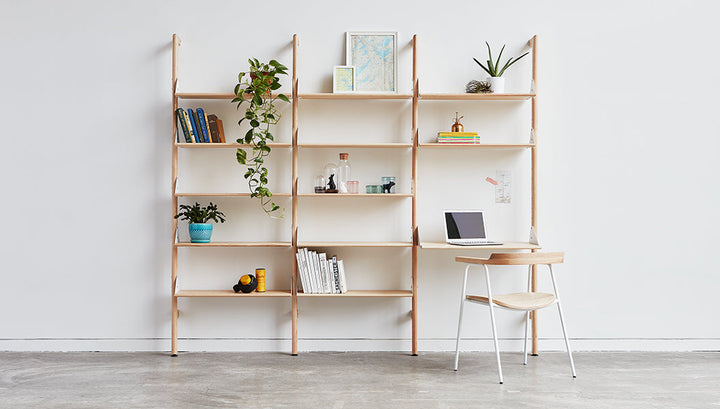 Branch Desk with Shelves (2 shelves 1 desk)