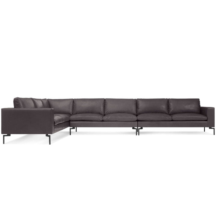 New Standard Left Leather Sectional Sofa - Large